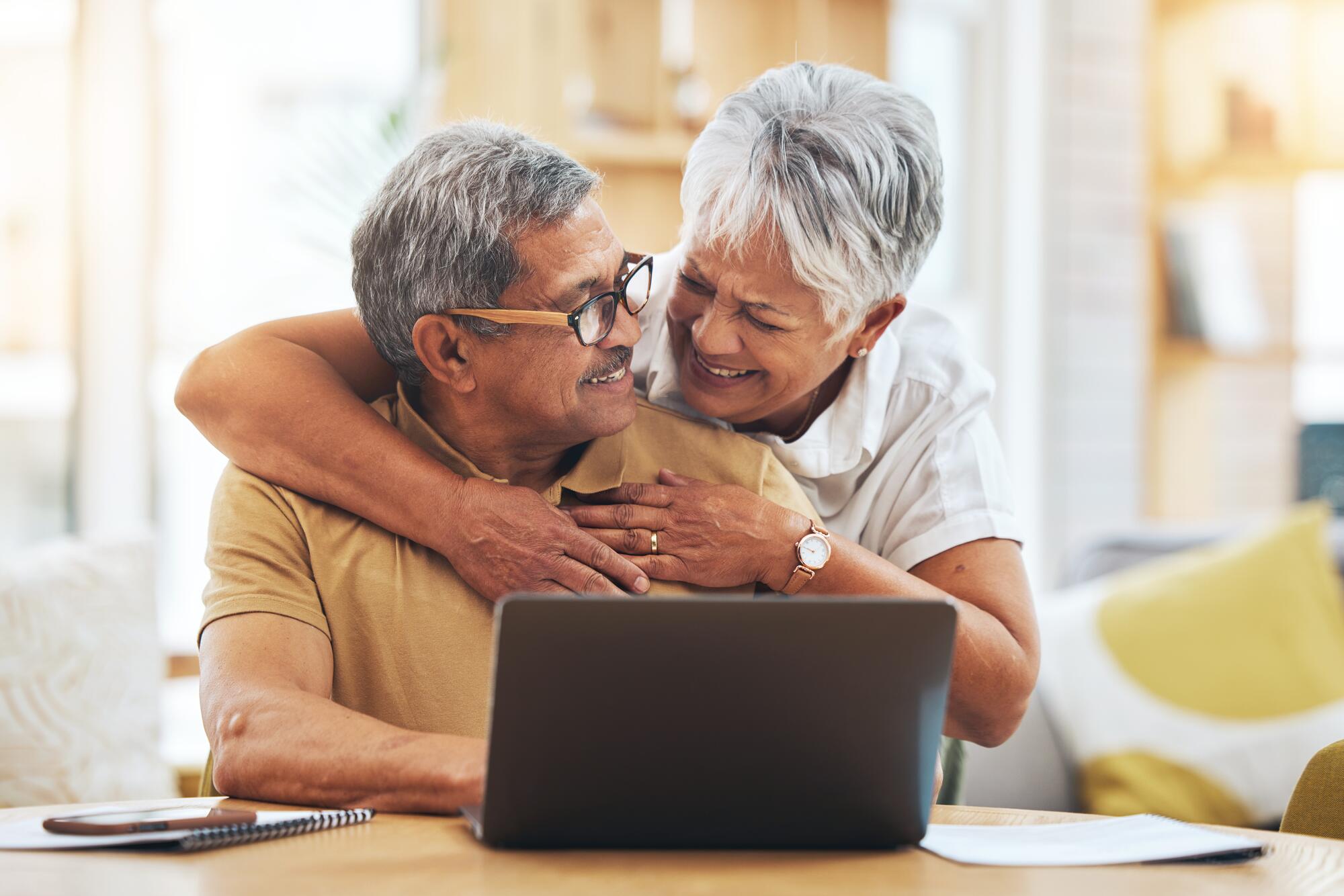 retirees looking at their finances